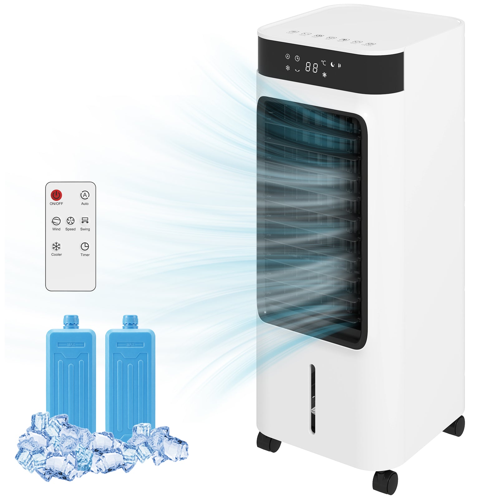 Portable Air Cooler, 3-in-1 Evaporative Air Cooler With 7l Water Tank