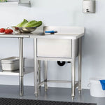 60cm*60cm*95cm H Commercial Kitchen Sink 1 Compartment Stainless Steel