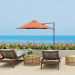 2.5m Cantilever Parasol W/ 360° Rotation, Cross Base | Orange