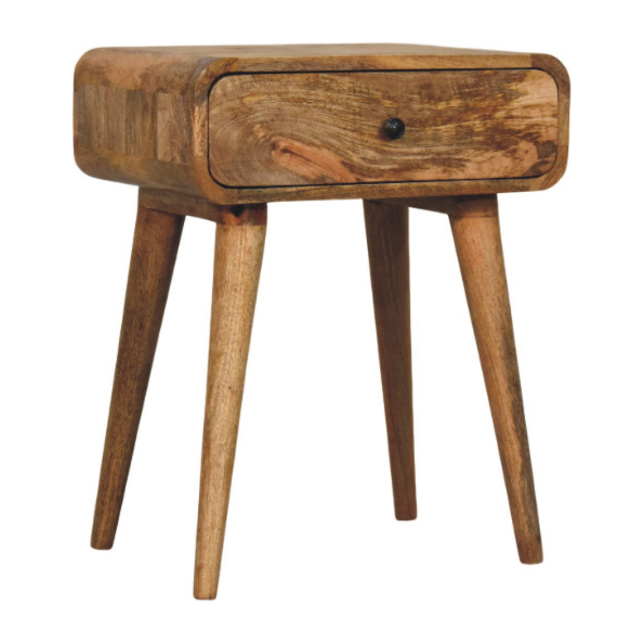 Solid Wood Avora Oak-ish Nightstand With 1 Drawer
