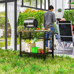 Outdoor Bbq Table W/ Shelf, Outdoor Kitchen