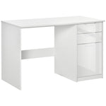 Computer Desk W/ Drawers Modern Writing Workstation For Home | White