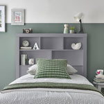 Oscar Wooden Bookcase Ottoman Storage Bed | Single | Grey