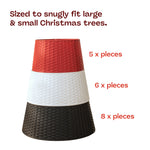 Faux Rattan Tree Skirt Black Snap Together 65cm Diameter