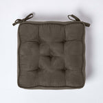 Faux Suede Dining Chair Booster Cushion | 40cm x 40cm | Grey