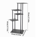 5-tier Tall Corner Plant Stand 95cm H Freestanding Plant Display Shelf For Indoor Garden | One Size | Black