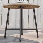 Rattan Bistro Set, Cushioned Acapulco Chairs, Glass Table | Natural