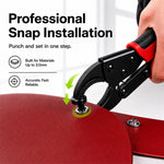 Snap Fastener Kit Adjustable Press Tool For Boat Covers Leather Cloths Red | Red