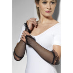 Fingerless Fishnet Gloves Black