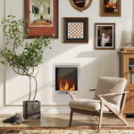 HOMCOM Stainless Steel Bioethanol Fire, Ethanol Fireplace Insert