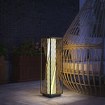 Rattan Solar Floor Lamp, Auto On/off Led Garden Lights