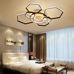 Black Metal Industrial Frame Ceiling Fan Light 5 Blades With 3-color Dimming, 6-speed, 2.4g App & Remote Control