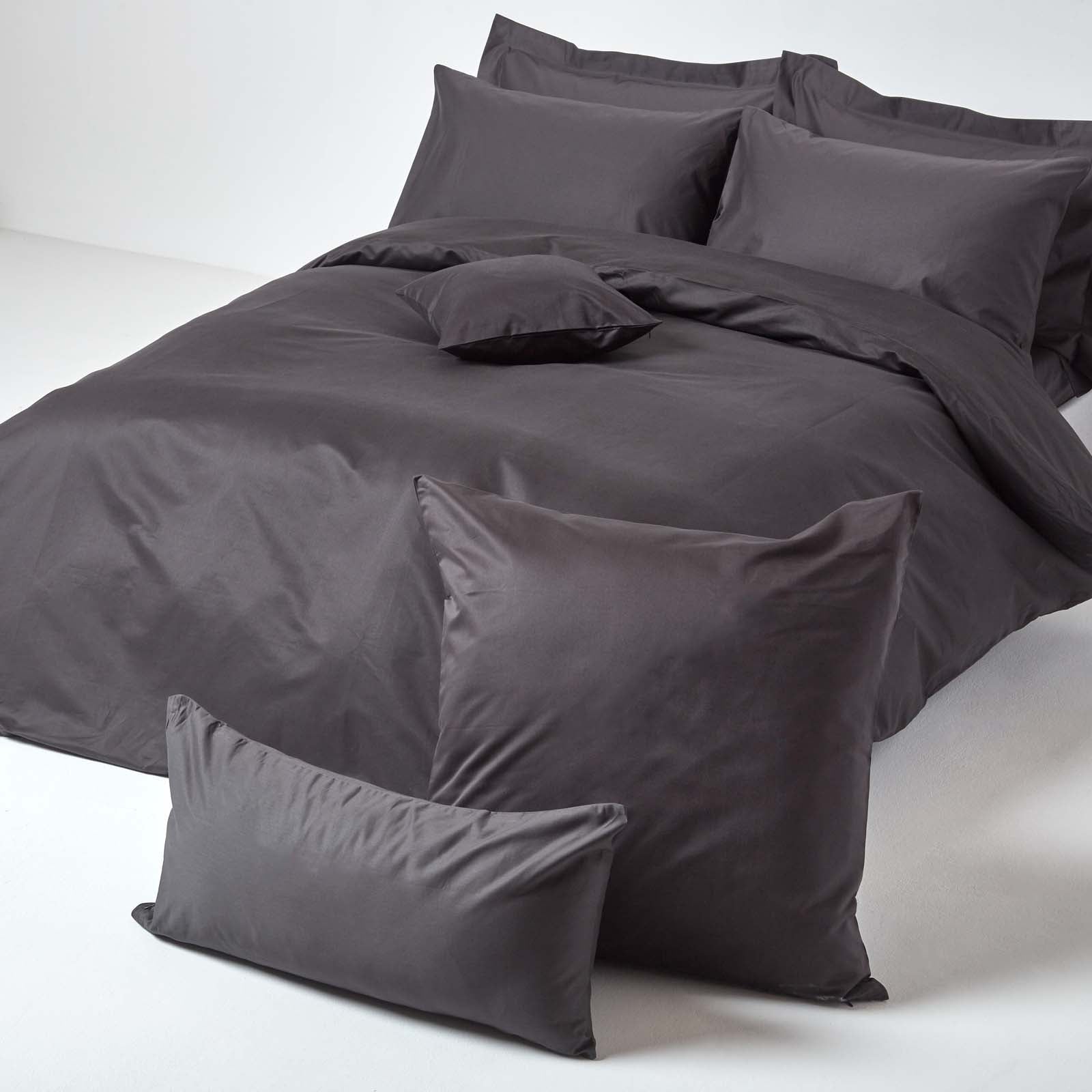 European Size Egyptian Cotton Pillowcase 1000 Tc | 80cm x 80cm | Charcoal Grey