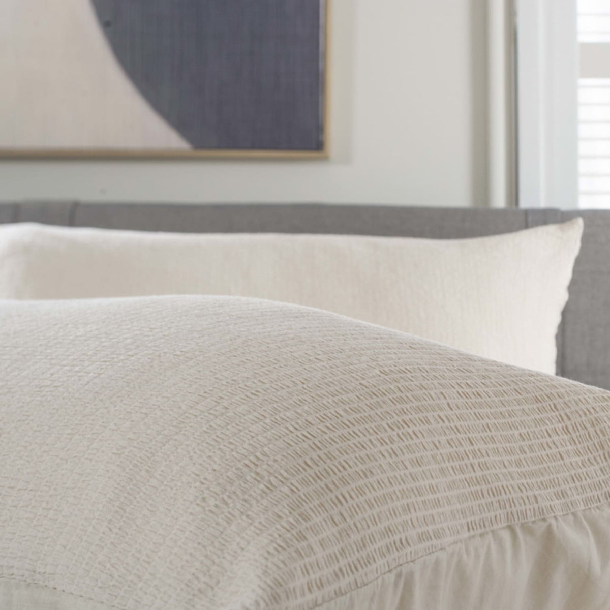 Mottle Cotton Textured Duvet Cover Set | Super King | Natural