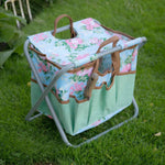 Floral Tool Stool - Foldable Seat With Detachable Jute Tote | Rose