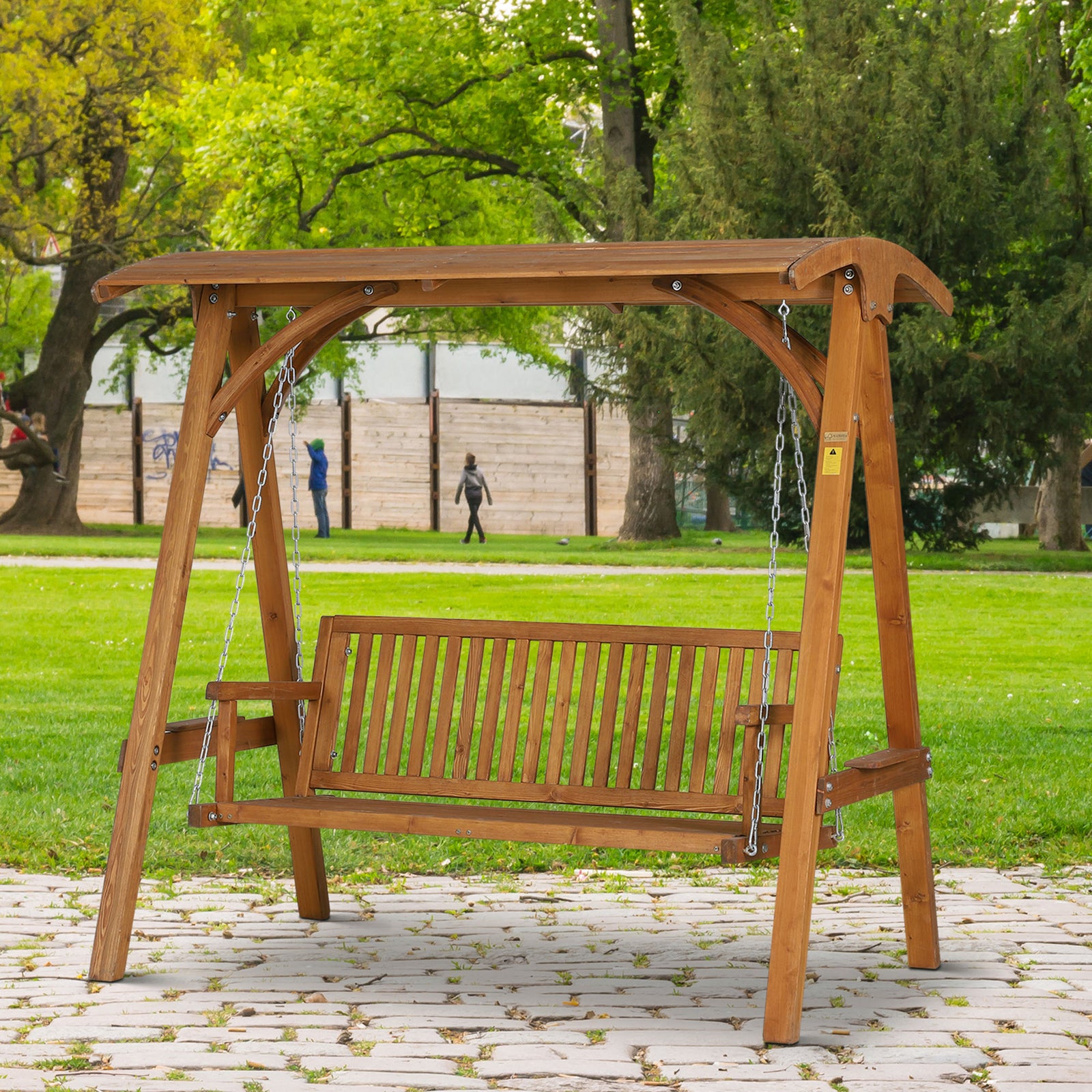 Wooden Garden Swing Chair Seat Hammock Bench Lounger Outdoor
