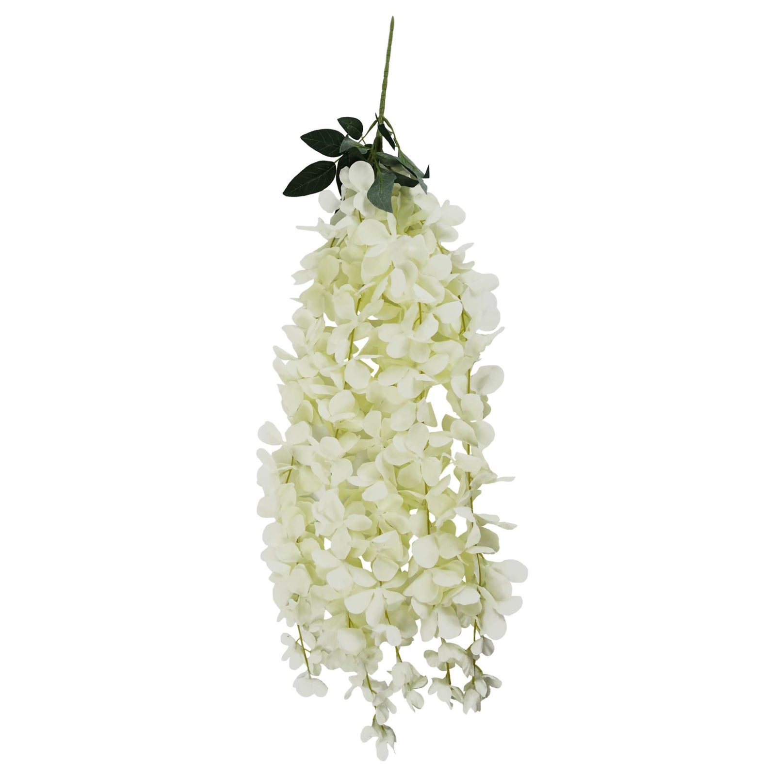 Pack Of 6 X 80cm Hanging Wisteria Flowers In Cream