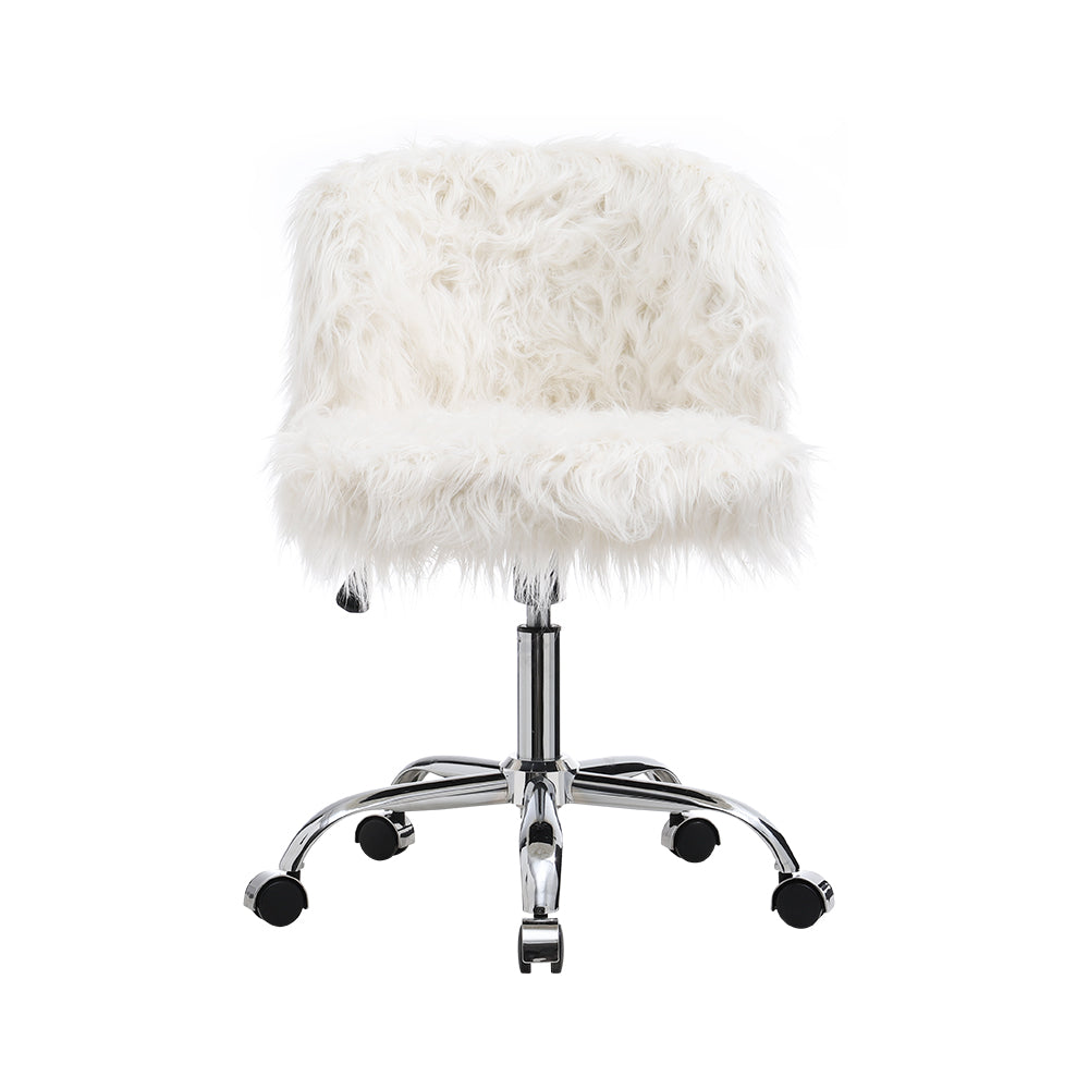 Comfy Plush Swivel Office Chair Adjustable Height