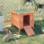 Wooden Rabbit Hutch Bunny Cage Guinea Pig House Pet Habitat Ferret | Brown