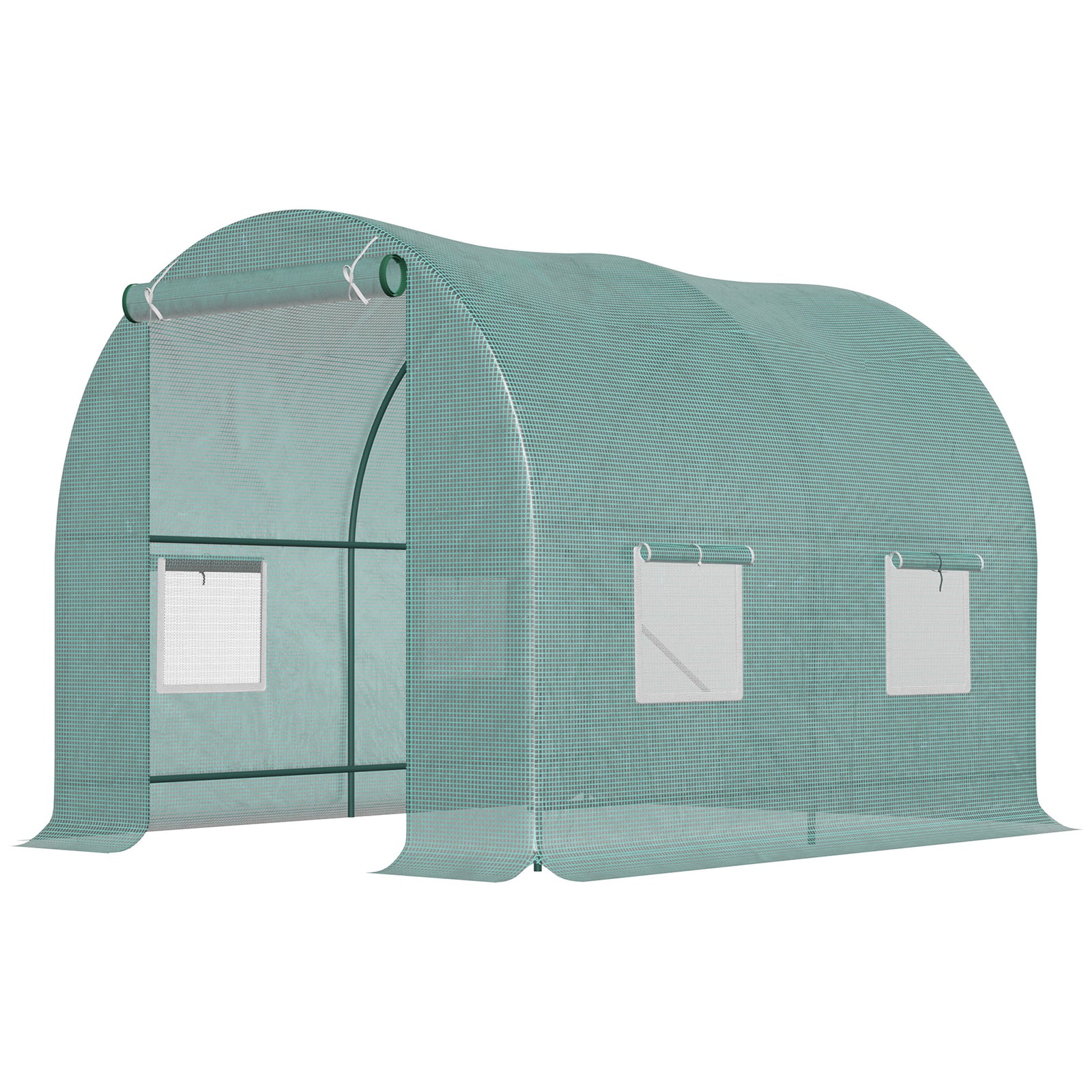 Walk-in Polytunnel Greenhouse W/ Window Door