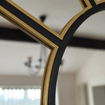 Mio - Metal Arched Window Mirror | 95cm x 120cm | Black & Gold