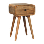Solid Wood Avora Mini Oak-ish Nightstand With 1 Drawer