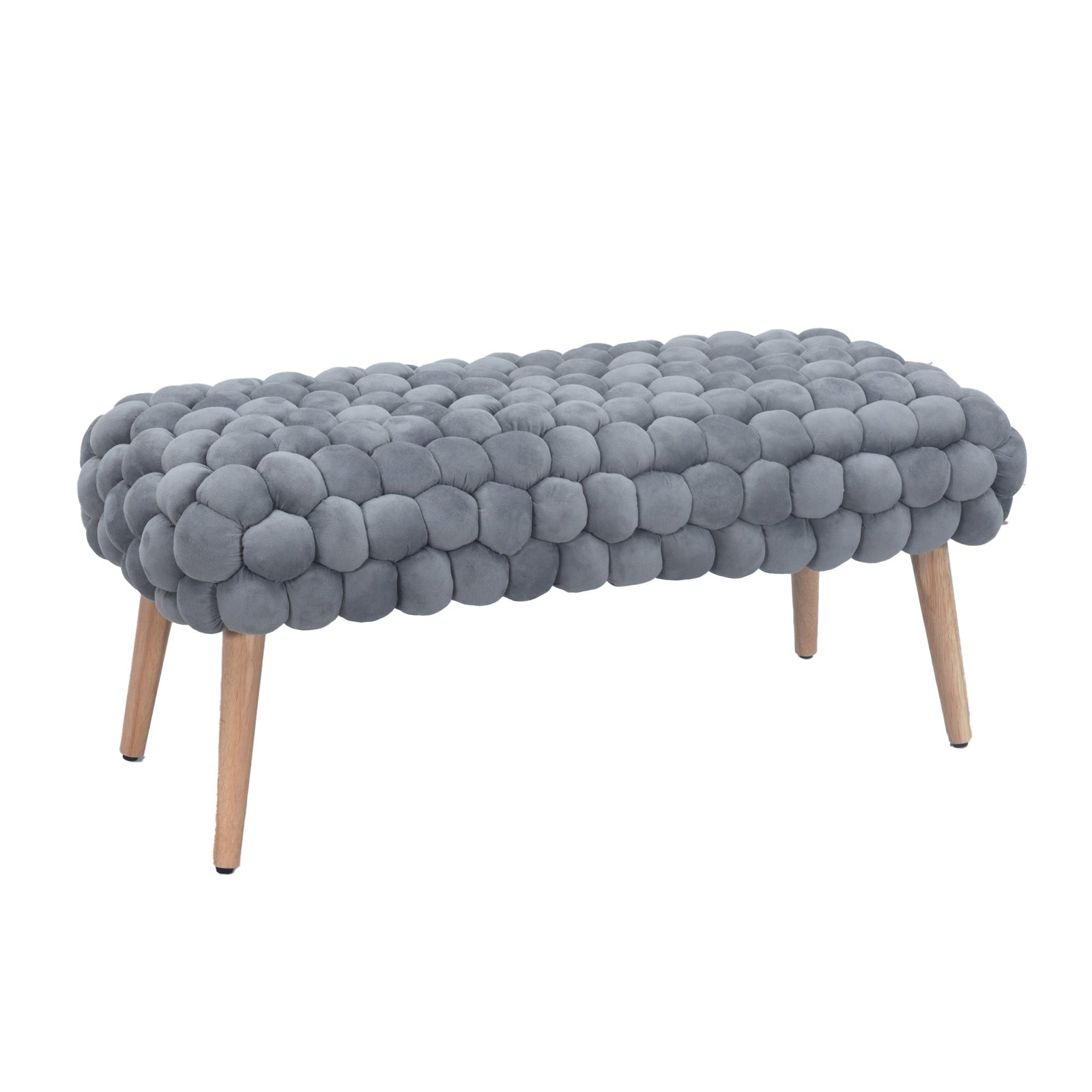 Cushla Bubbly Velvet Large Footstool