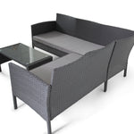 The Lakewood Grey Corner Rattan Set - 5 Seat