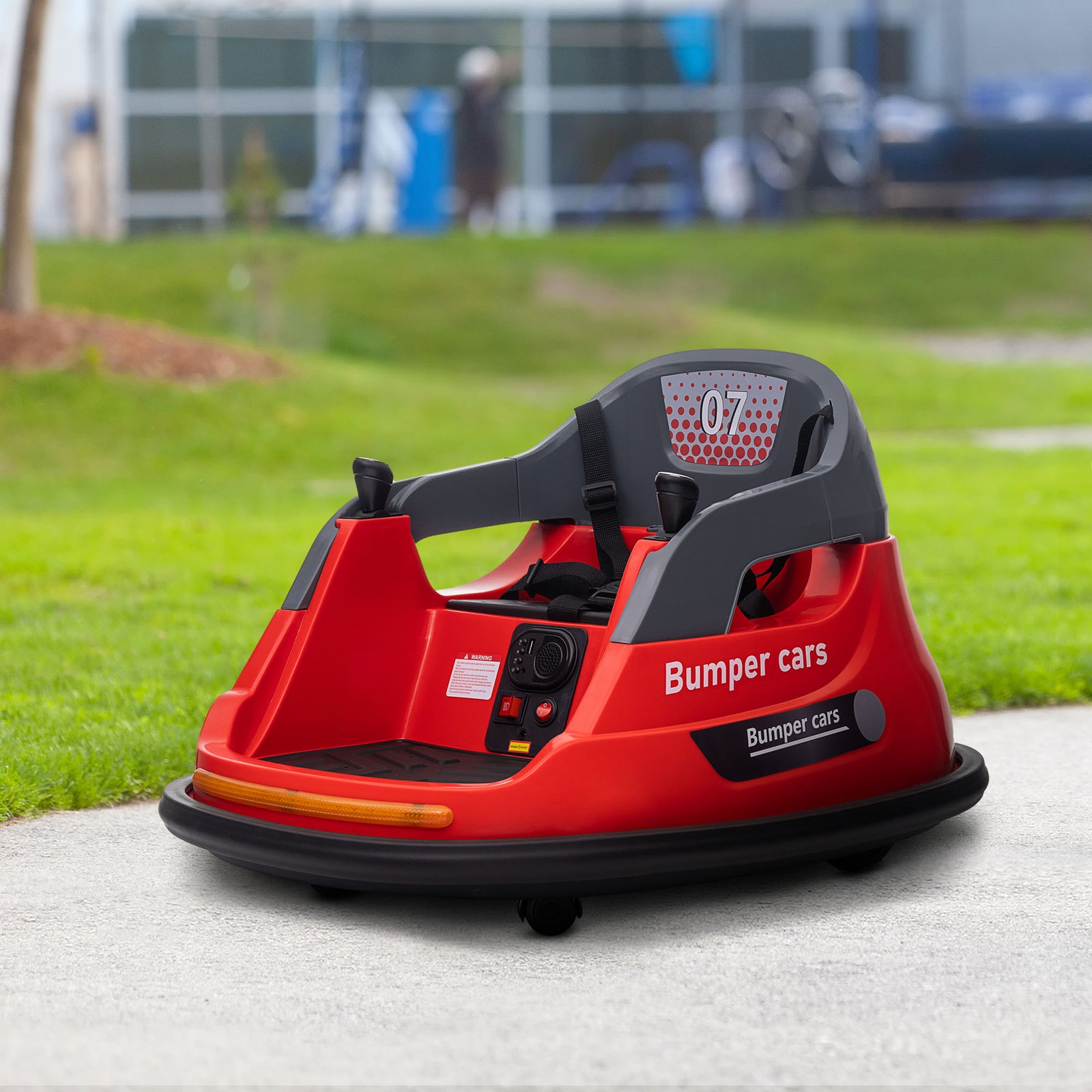 Kids Bumper Car W/ 360-degree Rotation Spin, Lights, Music | Red