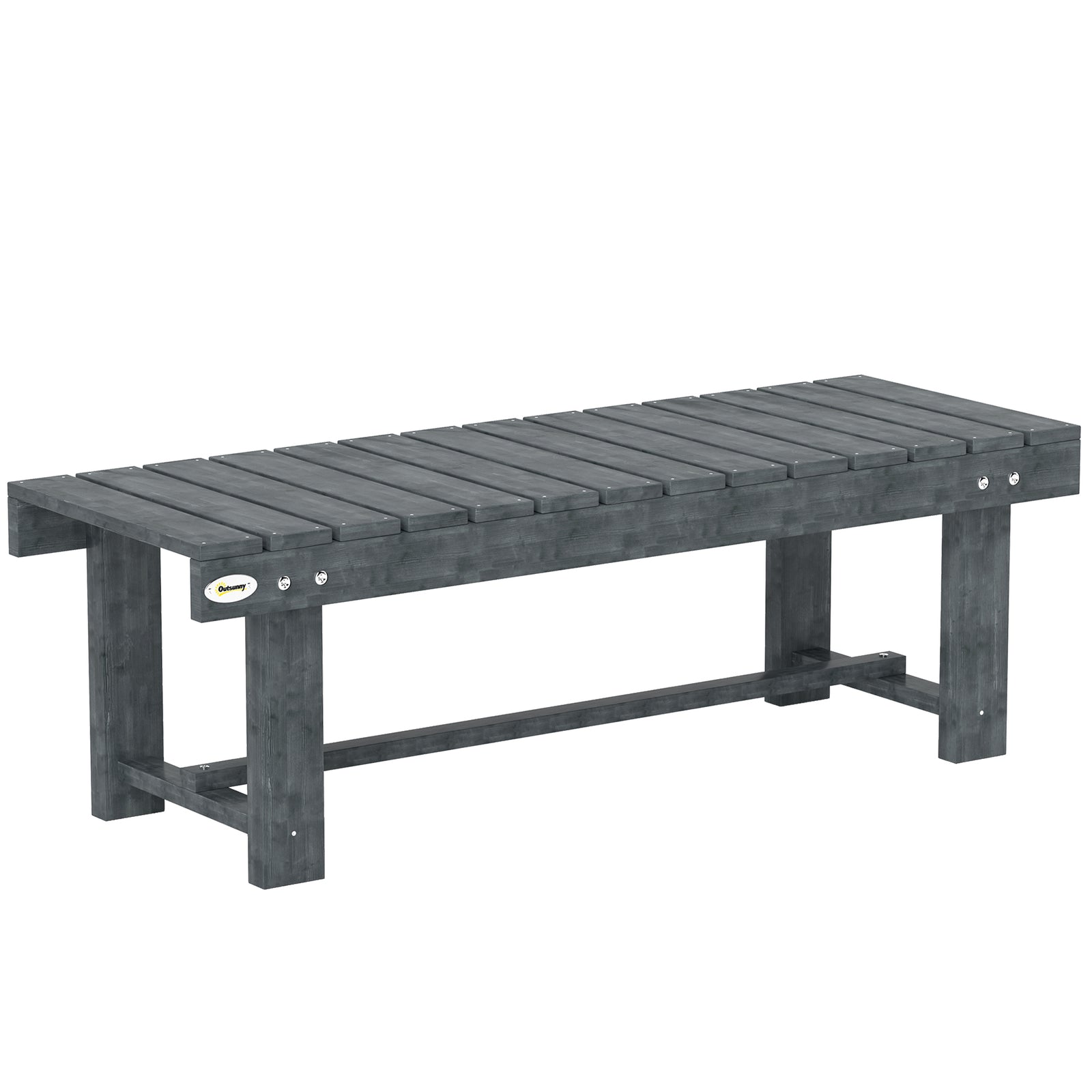 1 Piece 2-seater Wooden Fir Garden Bench