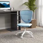 Armless Adjustable Office Chair | Light Blue