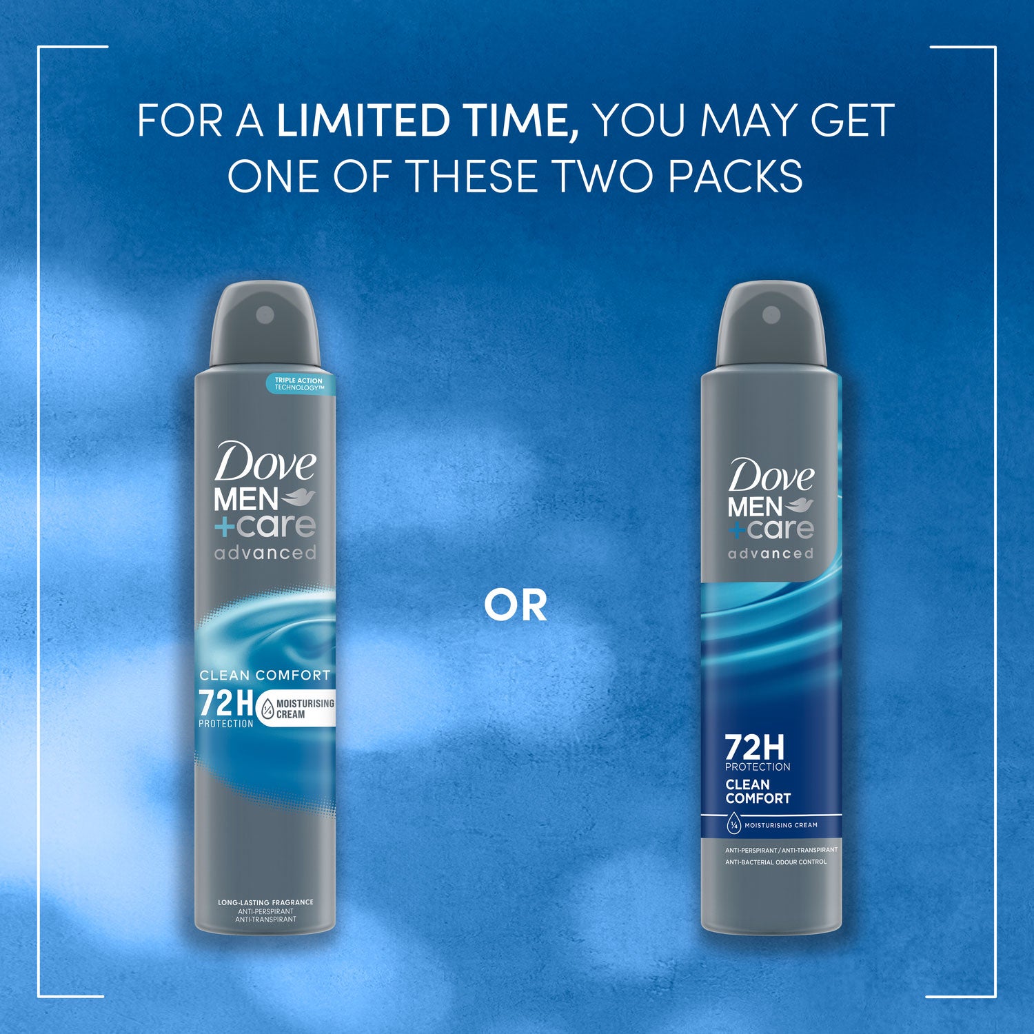 Anti-perspirant Men+care Advanced Clean Comfort 72h Protection Deo, 6x200ml