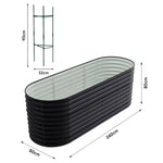 Raised Garden Boxes Oval-shaped Galvanized Steel Raised Garden Bed | Medium | Anthracite