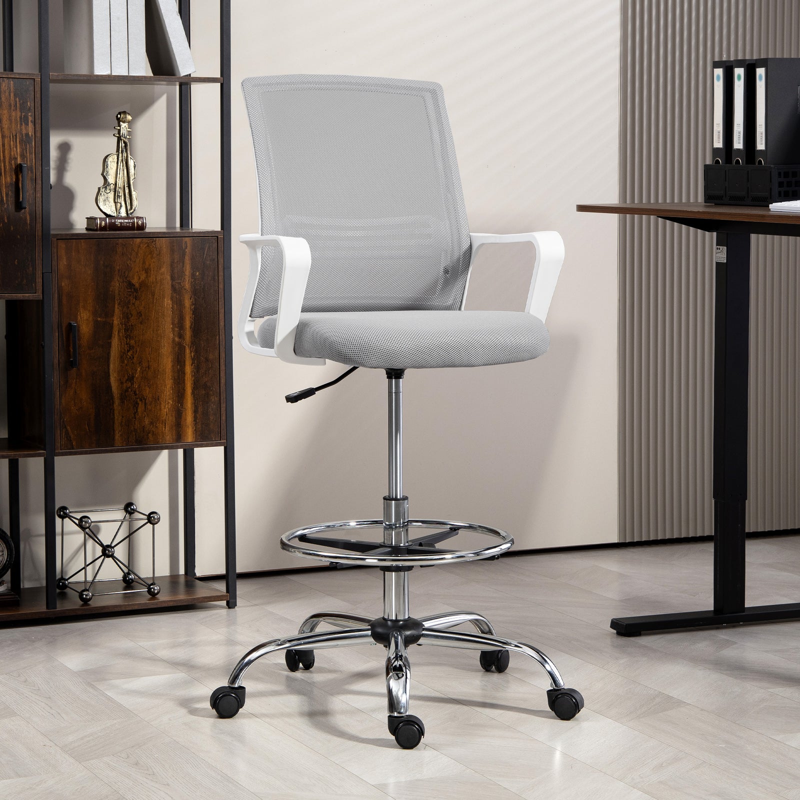 Draughtsman Chair, Ergonomic | Grey