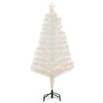 Pre-lit Artificial Christmas Tree Fibre Optic Xmas Decoration | 4ft | White