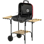 Charcoal Barbecue Grill Portable Bbq Grill | Red