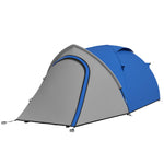 Compact Camping Tent W/ Vestibule & Mesh Vents For Hiking | Blue