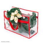 Christmas Village Clear PVC Storage Bags Red Lining