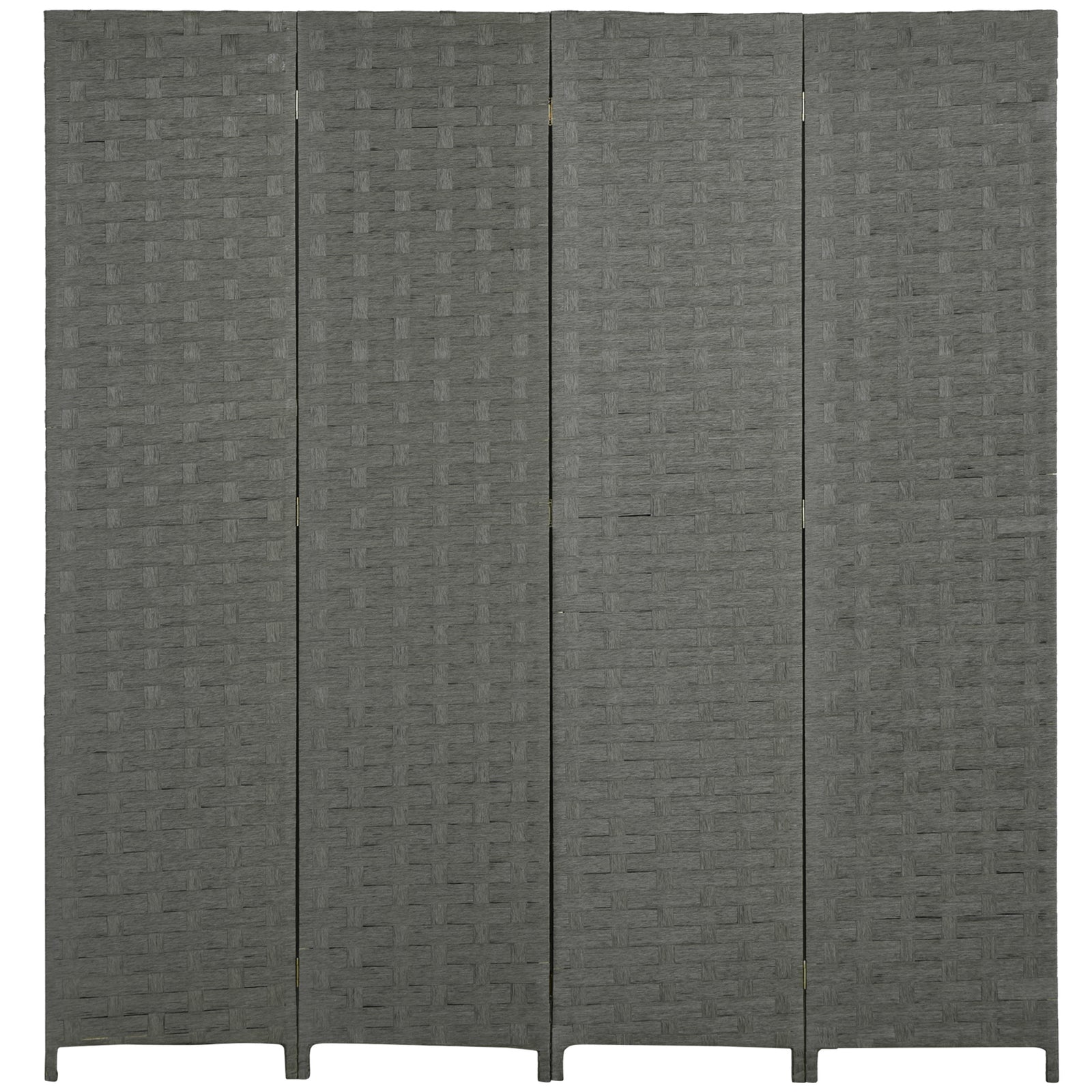 4 Panel Folding Room Dividers For Wall Privacy Screen Panels | One Size | Gray