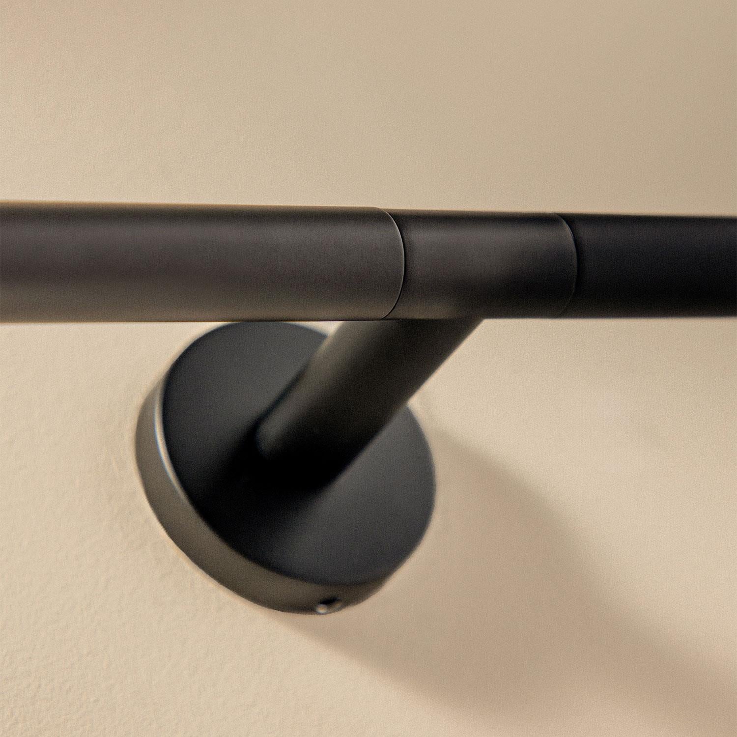 Double Toilet Roll Holder, Matt Black, Hidden Fixings, Start Collection