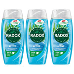 Mineral Therapy Shower Gel Feel Active With Sea Salt & Lemongrass, 225ml, 3pk | 3 | Blue