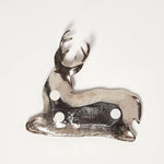 HOMESCAPES Silver Reindeer Decorative Tray & Bowl