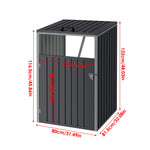 Metal Outdoor Garbage Bin Shed For 1 Trash Bin
