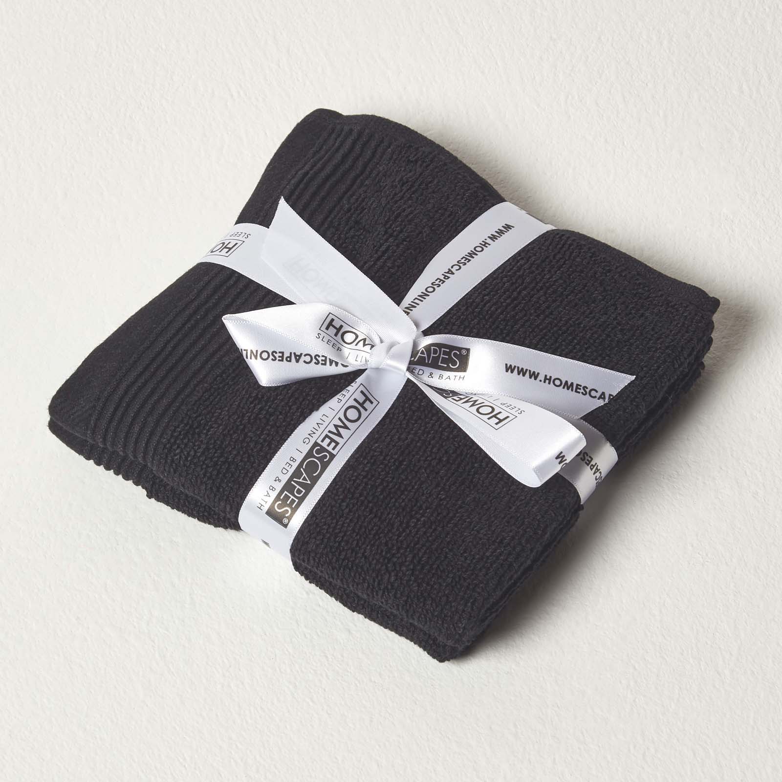 100% Combed Egyptian Cotton 700 Gsm Towels | Face Towel | Black