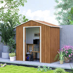 6.5ft X 3.5ft Garden Shed, Metal Shed For Garden Storage