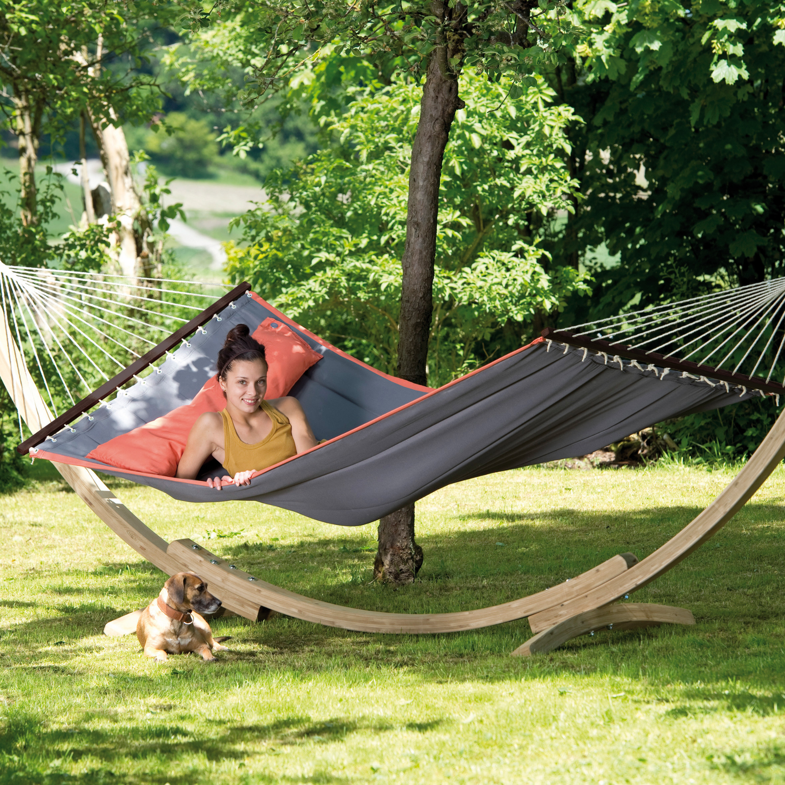 American Dream Double Garden Hammock - Grey