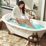 HOMCOM Rust-free Aluminium Bath Chair With Adjustable Height