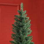 5/6/7ft Artificial Pencil Christmas Tree Realistic Green/White | 6ft | Green