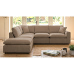 Cotleigh Reversible 5-piece Modular Corner Sofa | Light Brown