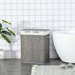 2 Section Collapsible Laundry Hamper Lid Removable Lining | One Size
